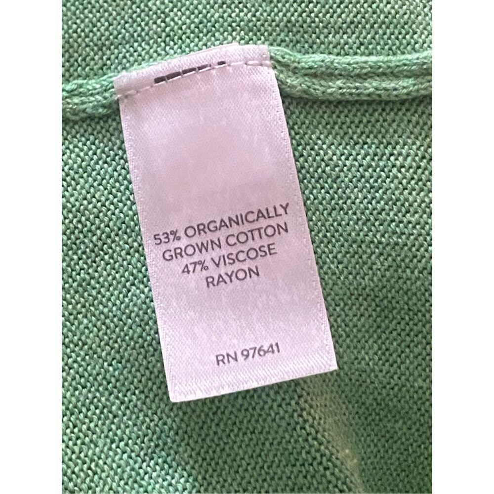 J. Jill Green Organic Cotton Button Front Women's Cardigan Sweater Size XL - Picture 4 of 7